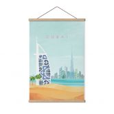 Stoffbild Strand von Dubai - Burj Al Arab - Rivers 