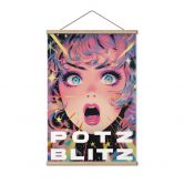 Stoffbild Potzblitz im Anime-Stil - Treechild 