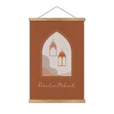 Stoffbild Ramadan Mubarak Laternen 