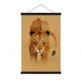 Affiche textile Lionne - Braun 