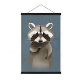 Stoffbild Waschbär - Braun 