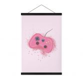Tekstil plakat Eleonora - Pink Gaming Controller 