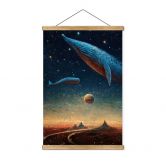 Stoffbild Heine - Zwei Wale im Weltall - Astro Cruise 