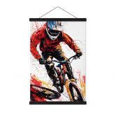 Stoffbild Dynamischer Mountainbiker - Jaszke 