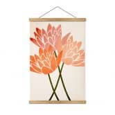 Affiche textile Fleurs de lotus colorées - Kubistika 
