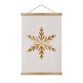 Stoffbild Weihnachten - Goldene Schneeflocke - Orara Studio 
