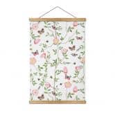 Affiche textile Roses roses au printemps - UN Designs 