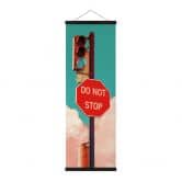 Affiche textile Do Not Stop - Panneau sur fond de ciel bleu turquoise - CosmoZach 