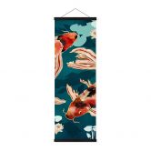 Stoffbild Zwei Kois im Teich - SpaceFrog Designs - Panorama 