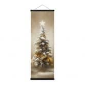 Textielposter Treechild - Golden Christmas Tree 