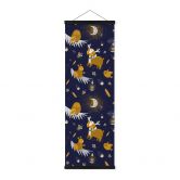 Stoffbild Waldtiere in der Nacht - UN Designs - Panorama 