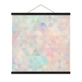 Stoffbild Bunte Mosaik-Dreiecke - Jaszke - Quadratisch 