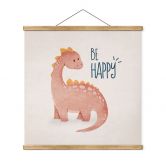 Stoffbild Dino Be Happy - Brachiosaurus - Tunaboylu - Quadratisch 