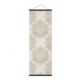 Stoffbild Elegantes Mandala in Sandgold - Bloomery Decor - Panorama 