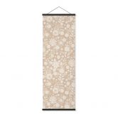 Stoffbild Vintage Blumen in Leinenoptik - Bloomery Decor - Panorama 