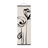 Stoffbild Line Art Zwei Mohnblumen - Cats & Dotz - Panorama 