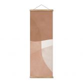 Affiche textile Boho formes aquarelles dans les tons bruns - Costa - Panorama 