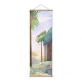 Textile poster Sunny forest with deer - DigitalArtsi - Panorama 