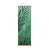 Affiche textile Feuilles de palmier vertes - Panorama 