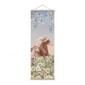 Stoffbild Pferde auf der Blumenwiese - Kikki Belle - Panorama 