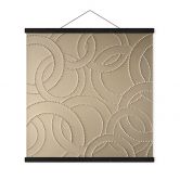 Stoffbild Abstrakte Ringe beige - Grande - Quadratisch 