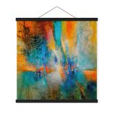 Stoffbild Urbanes Licht in Blau und Orange - Schmucker - Quadratisch 