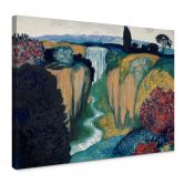 Canvas Landschap met Waterval 