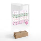 Tischaufsteller Feminist Kussmund Pop Art 