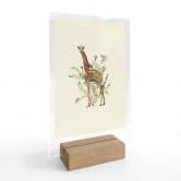 Décoration de table en verre acrylique Girafe florale - Frida Floral Studio 