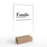 Tischaufsteller Grammatik - Familie 