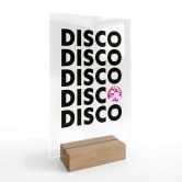 Tafeldisplay Retro Disco Vibes Typografie - transparant - Kerr-Dineen 
