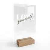 Spruch Tischaufsteller Love yourself 