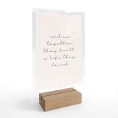 Tischaufsteller mit Liebesspruch Together 