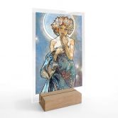 Tischaufsteller Mucha - Sterne: Der Mond 