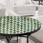 Tischplatte aus Glas - Mosaik 02 - Rund 