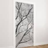 Door film treetops in the sky - Self-adhesive door decoration 