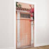 Door foil Peach-colored facade in South America - Hugonnard - Self-adhesive door decoration 