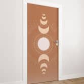 Door foil moon cycles sun and moon in harmony - KsanaKalpa - Self-adhesive door decoration 