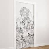 Japanese landscape door film - Tenju - Self-adhesive door decoration 