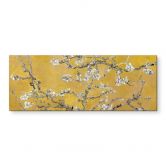 Wandbild van Gogh - Mandelblüte - ocker - Panorama - Alu-Dibond 