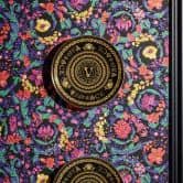 Versace Home Tapete Bunt Schwarz Lila Rosa floral Designer Blumen Vliestapete Luxus 