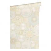 Versace wallpaper Vliestapete Les Etoiles de la Mer 2 gold, silber, creme 