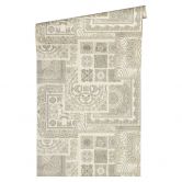 Versace Papier peint de designer - argent, Gris 