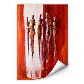 Wallprint - Schüßler - Fünf Figuren in Rot 