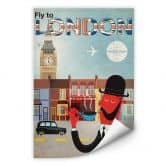 Wallprint PAN AM - Fly to London 