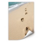 Wallprint - Fußspuren im Sand 