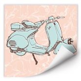 Wallprint - Illustrated Vespa - quadratisch 