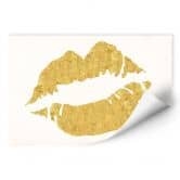 Wallprint - Gold Lips 