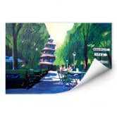 Zelfklevende Poster - Bleichner - Chinese Toren in Munchen 