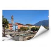 Wallprint Hafenpromenade am Lago Maggiore 
